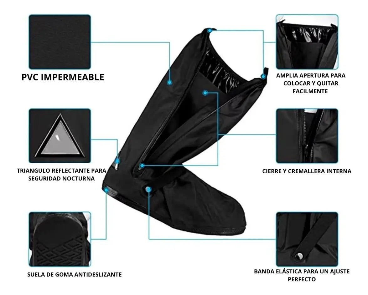 Bota Funda Cubre Zapatos Corta Galocha Impermeable Lluvia