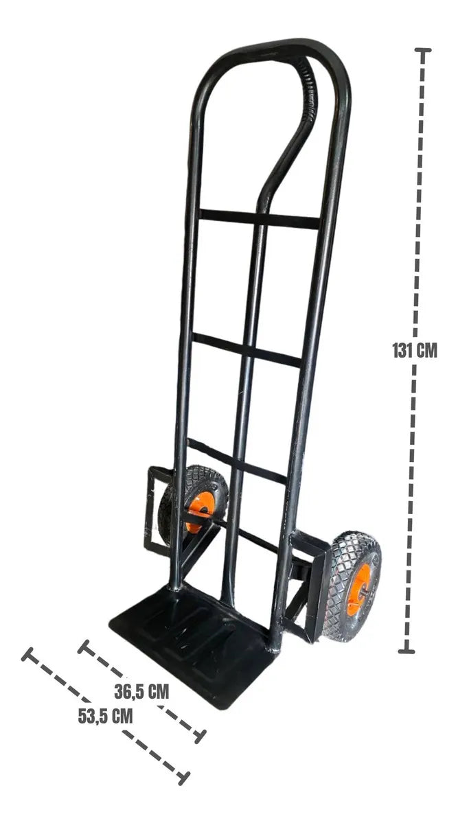 Carrito De Carga Reforzado Ruedas De Goma Soporta 250kg
