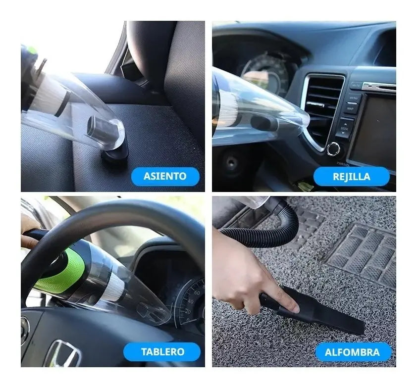 Aspiradora Auto Inalámbrica Carga Usb 120 W Color Verde Oscuro