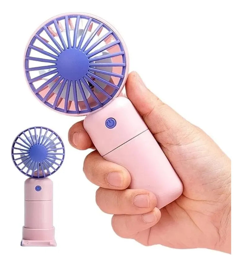 Mini Ventilador Inalámbrico Con Base