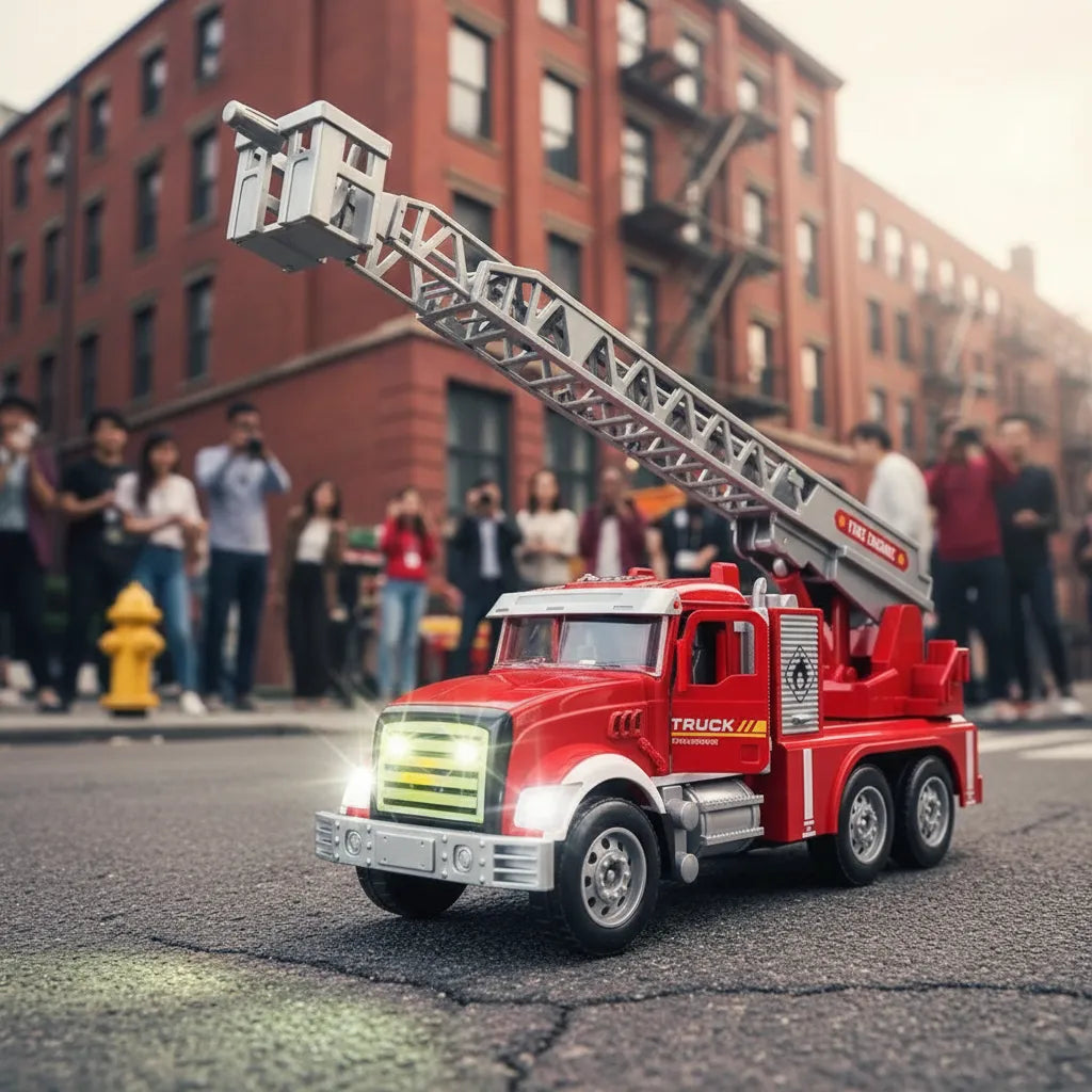 Camión De Bomberos Interactivo Con Movimiento Por Inercia