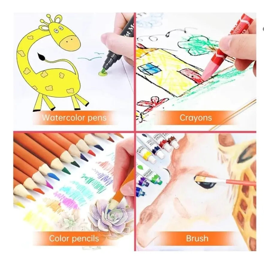 Valija Set Arte Escolar Maletin Didáctico 150 Piezas