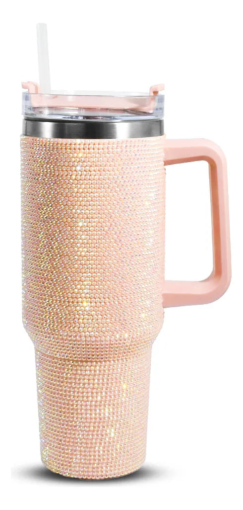 Vaso Termico Con Brillitos Extra Grande 1.2ltstapa Bombilla