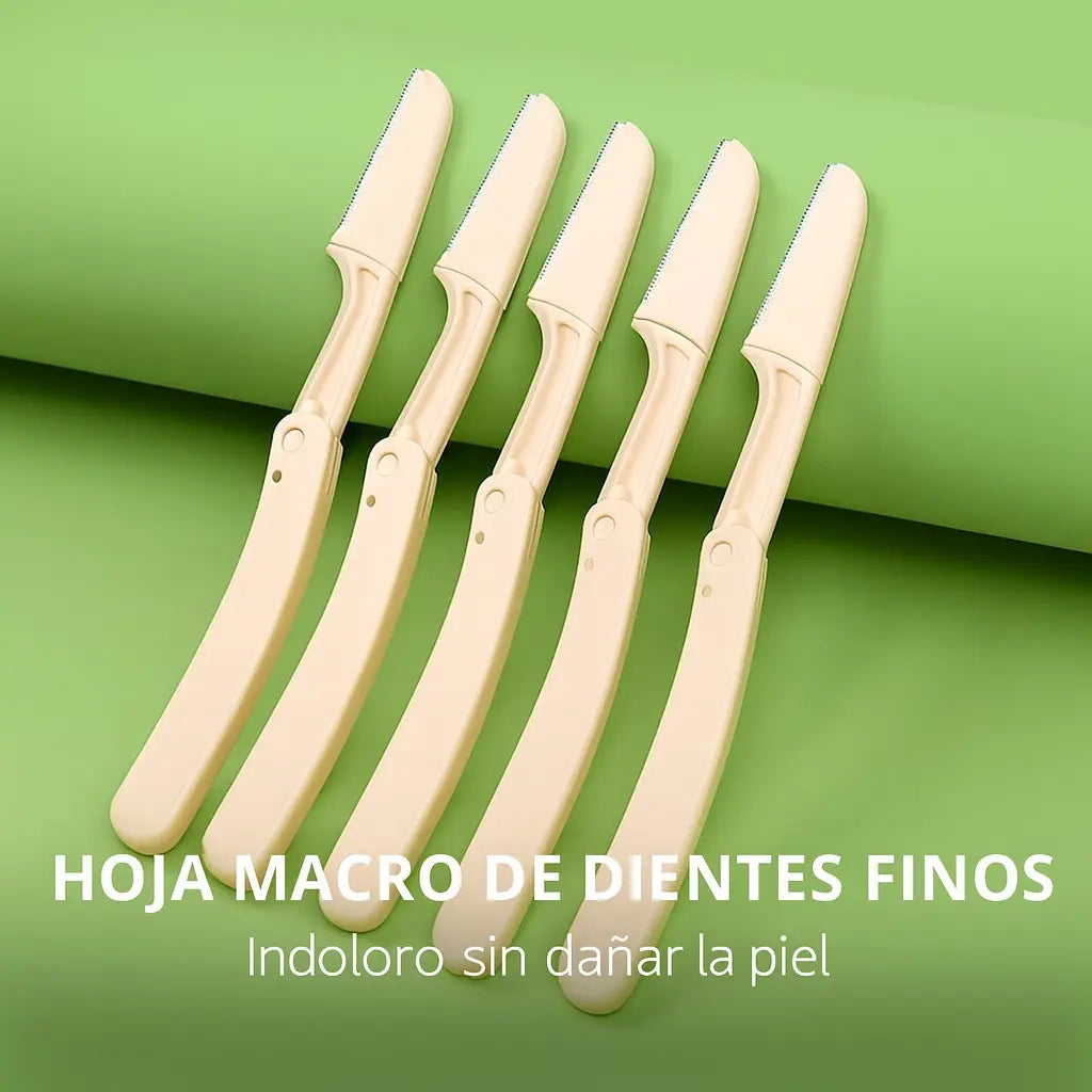 Set X5 Perfilador Facial Mujer Cejas Y Vello Facial Plegable