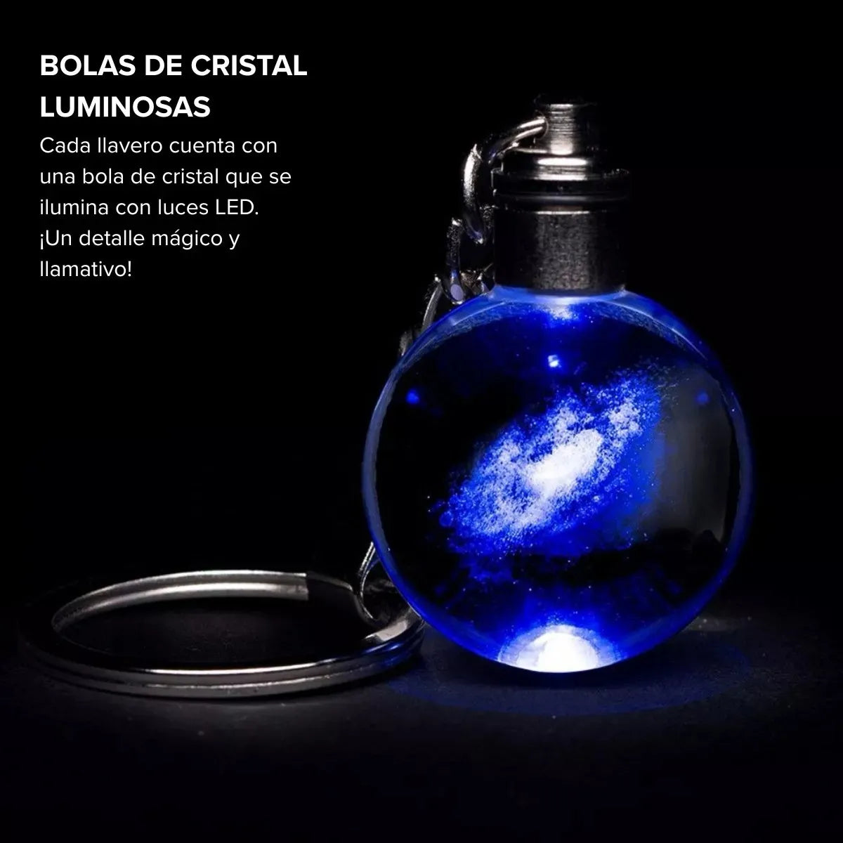 Llaveros De Bolas De Cristal Con Luces