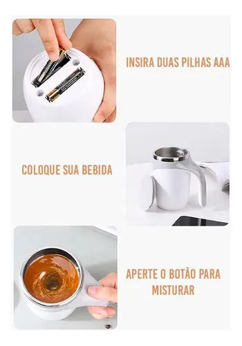Taza mezcladora eléctrica automática de acero inoxidable de 380 ml