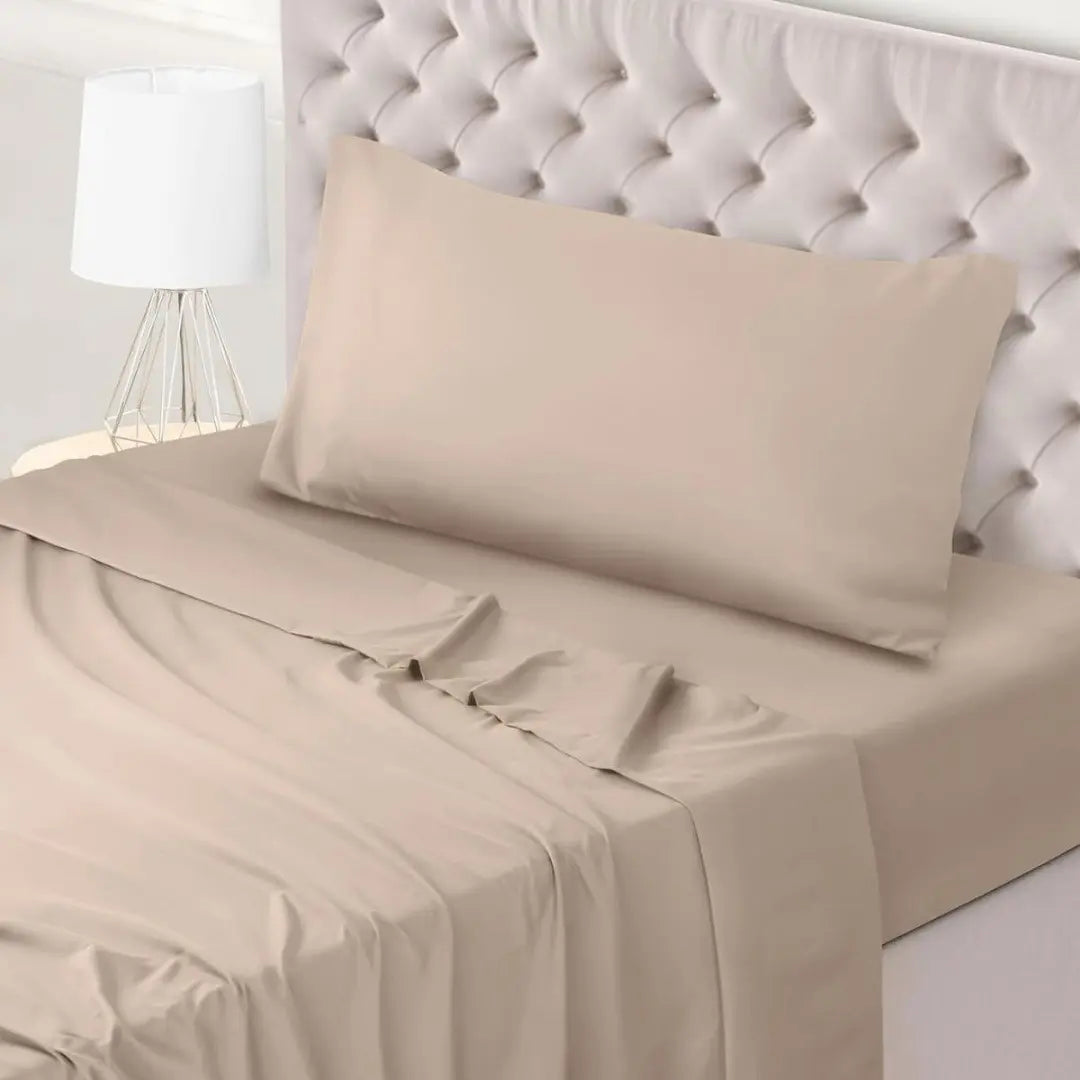 Juego Sábanas Lisas 1 Plaza Varios Colores Cama Hogar Casa