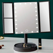 Espejo Led Para Maquillaje Con Rotacion 360° Pantalla Tactil Negro