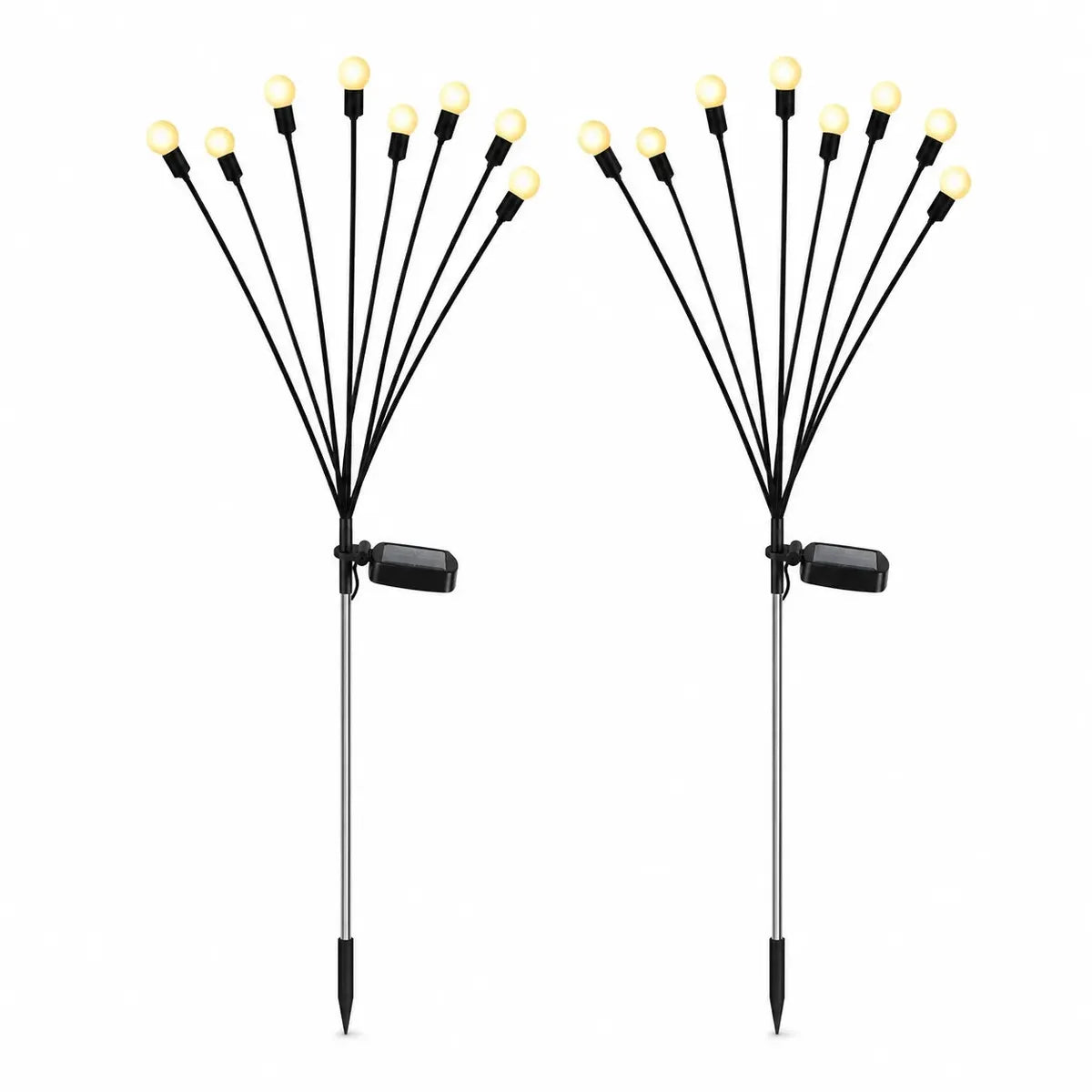 Luces Solares Estaca Luciérnaga 8 Led Xavrido Pack 2 Luz Cál
