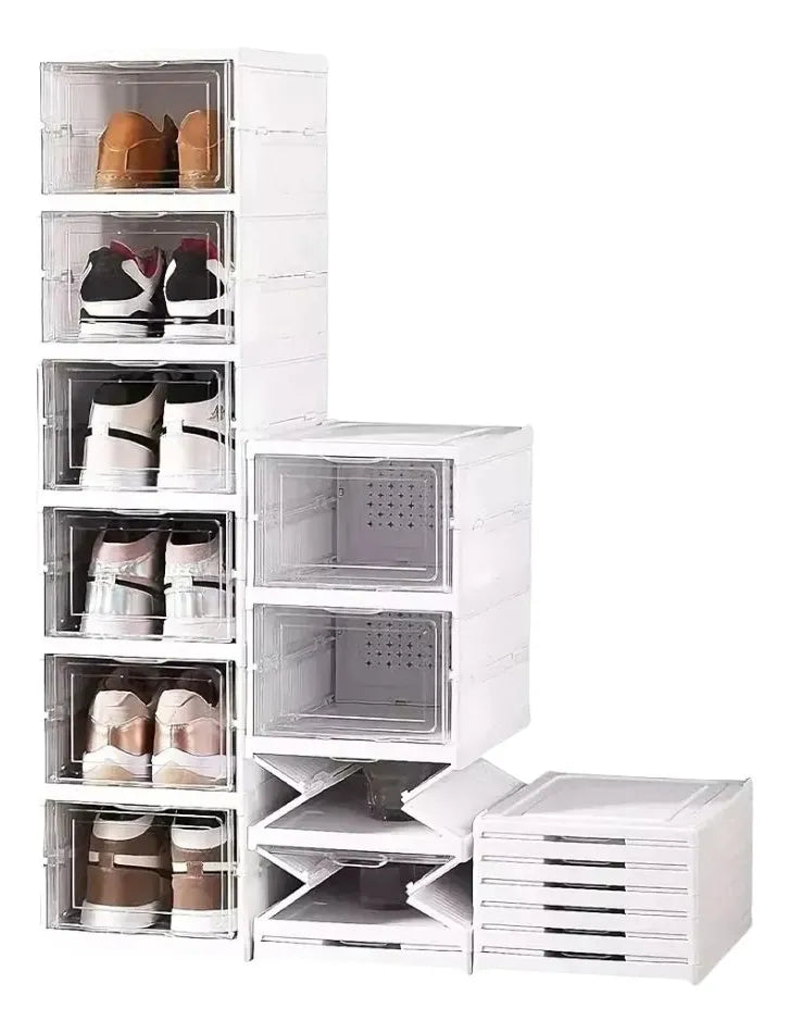Zapatera Plegable Organizador De Zapatos Con Tapas Y Puertas
