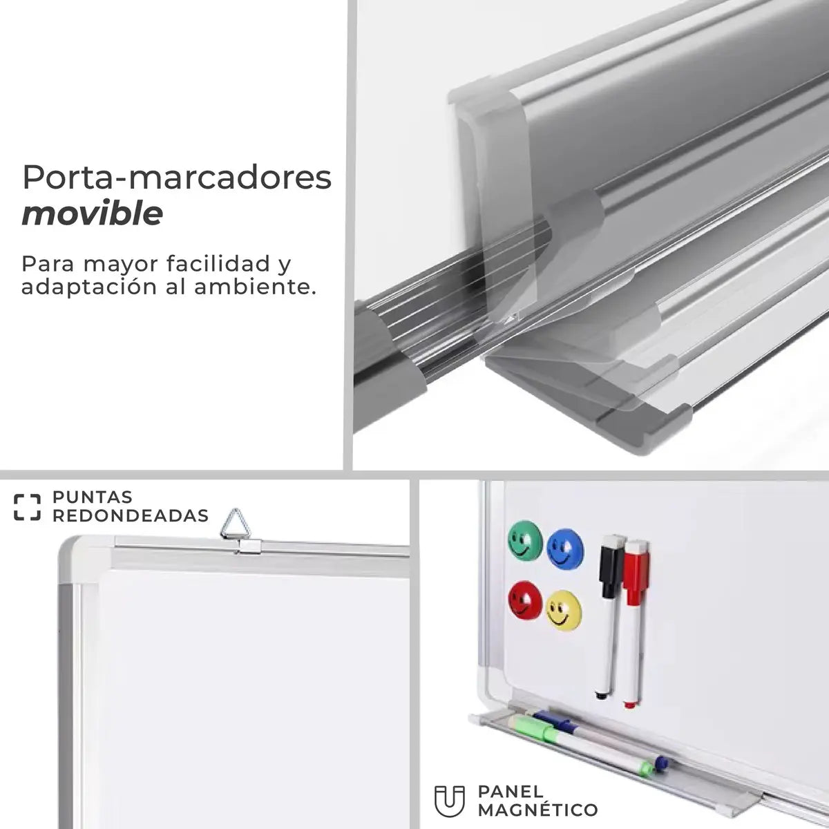 Pizarra Blanca 80x120 Dyvan Pizarron Alta Performance Blanco