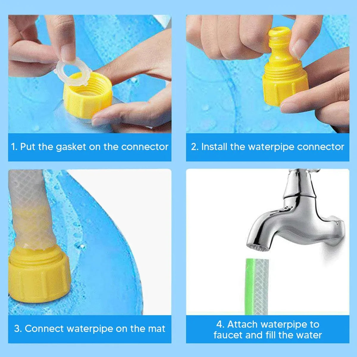 Inflable Redondo + Sistema De Riego Diámetro 1.7m