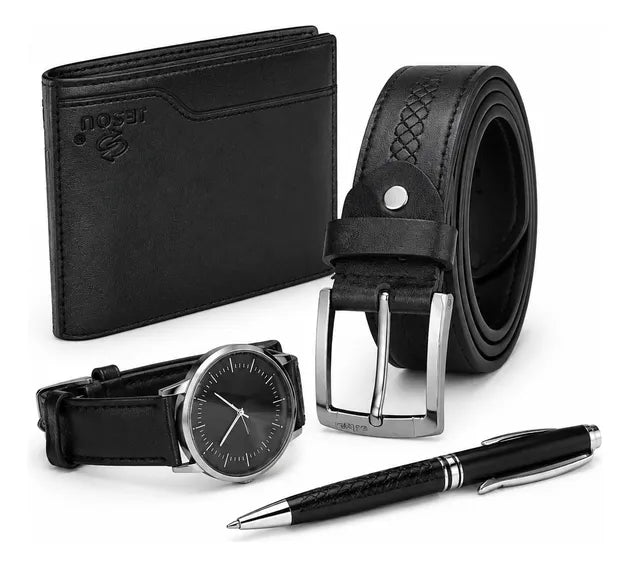 Set Dia Del Padre Reloj Billetera Cinturón Lapicera