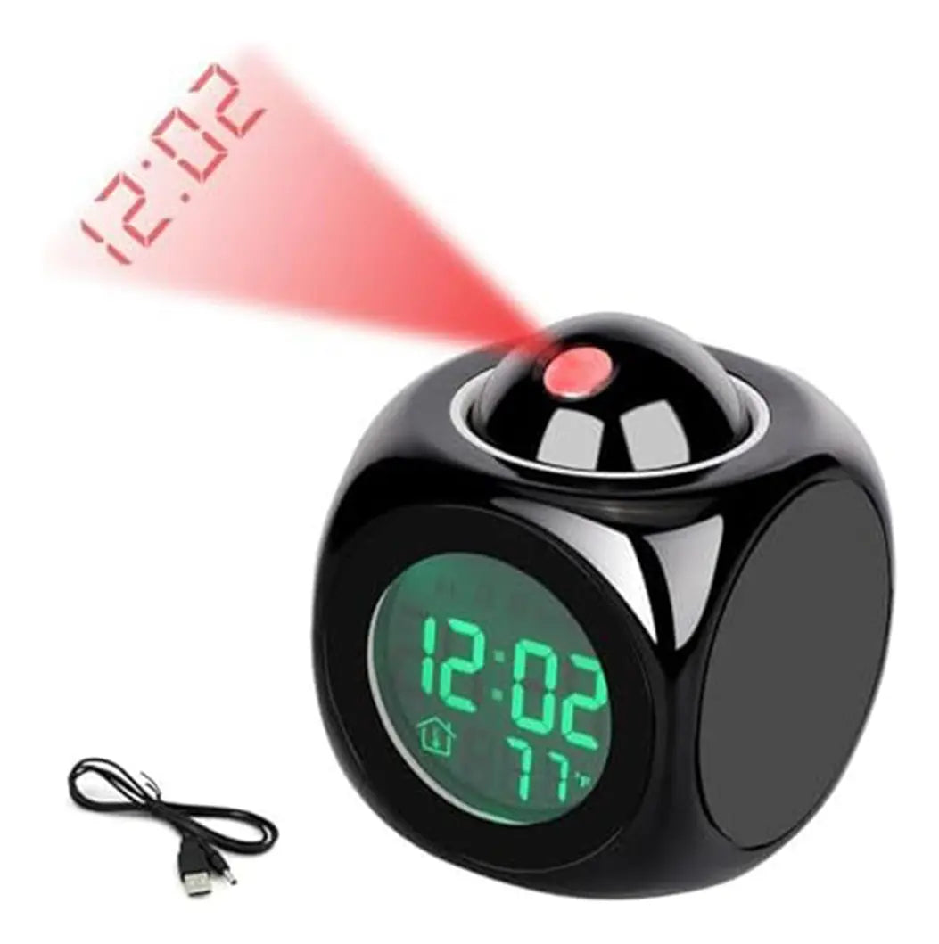 Reloj Despertador Digital Con Proyector Led Usb