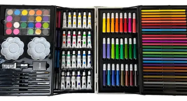 Set Valija Metalica Arte 145 Piezas Colores