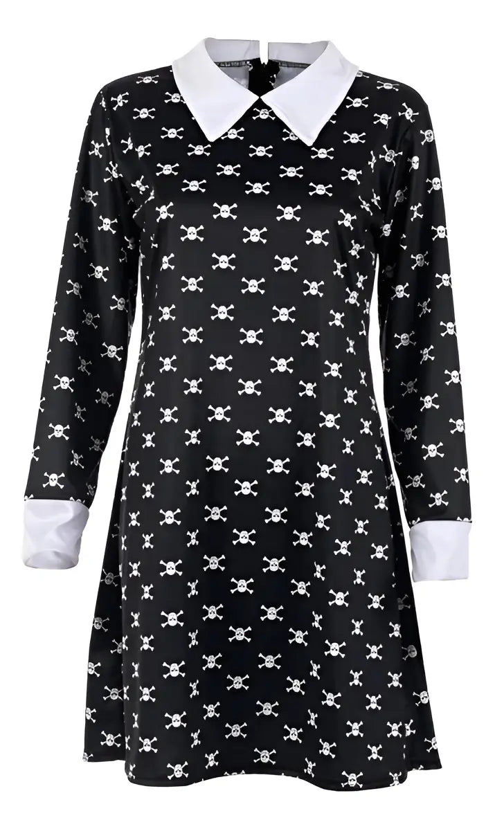 Disfraz Infantil Vestido Con Calaveras Halloween Cosplay