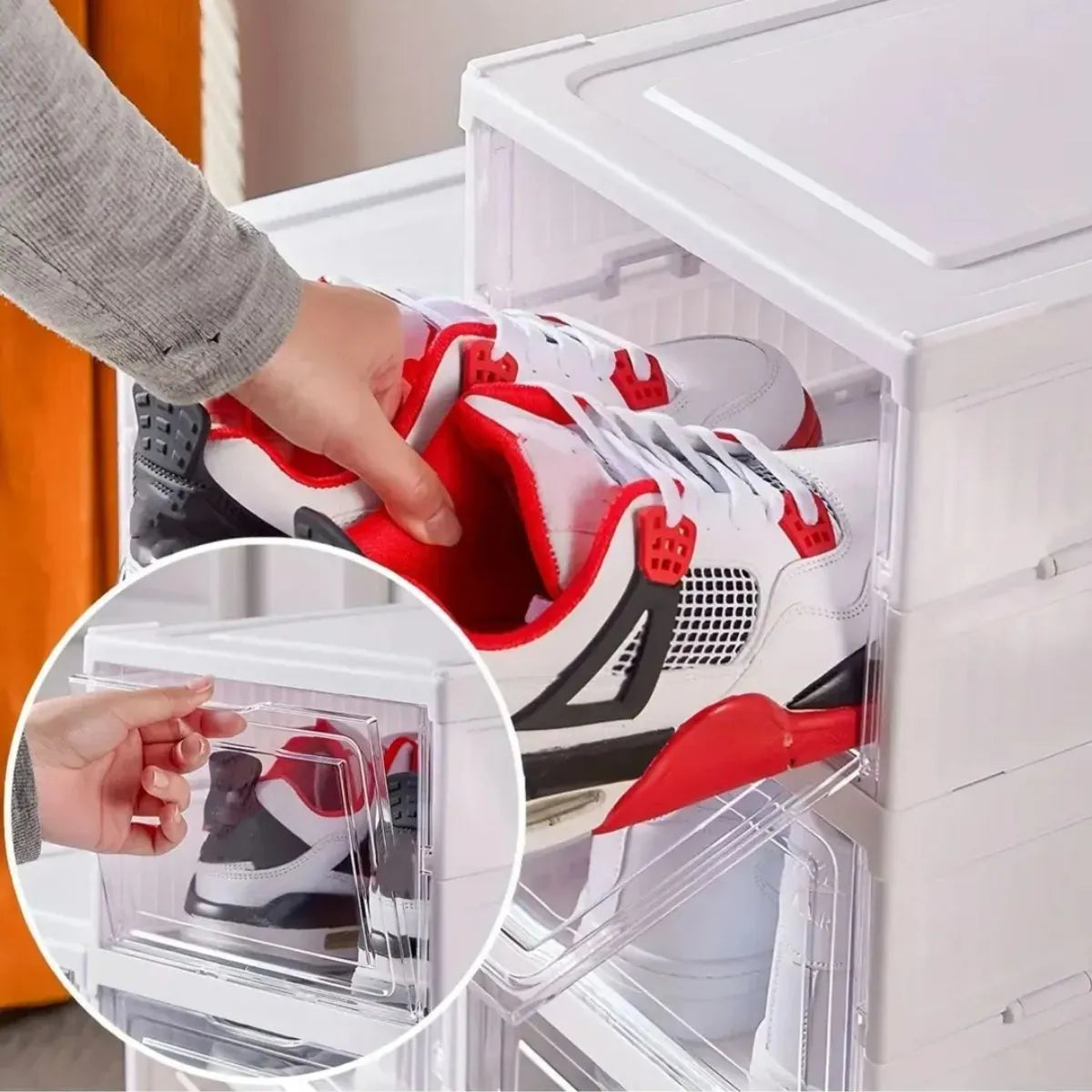 Zapatera Plegable Organizador De Zapatos Con Tapas Y Puertas