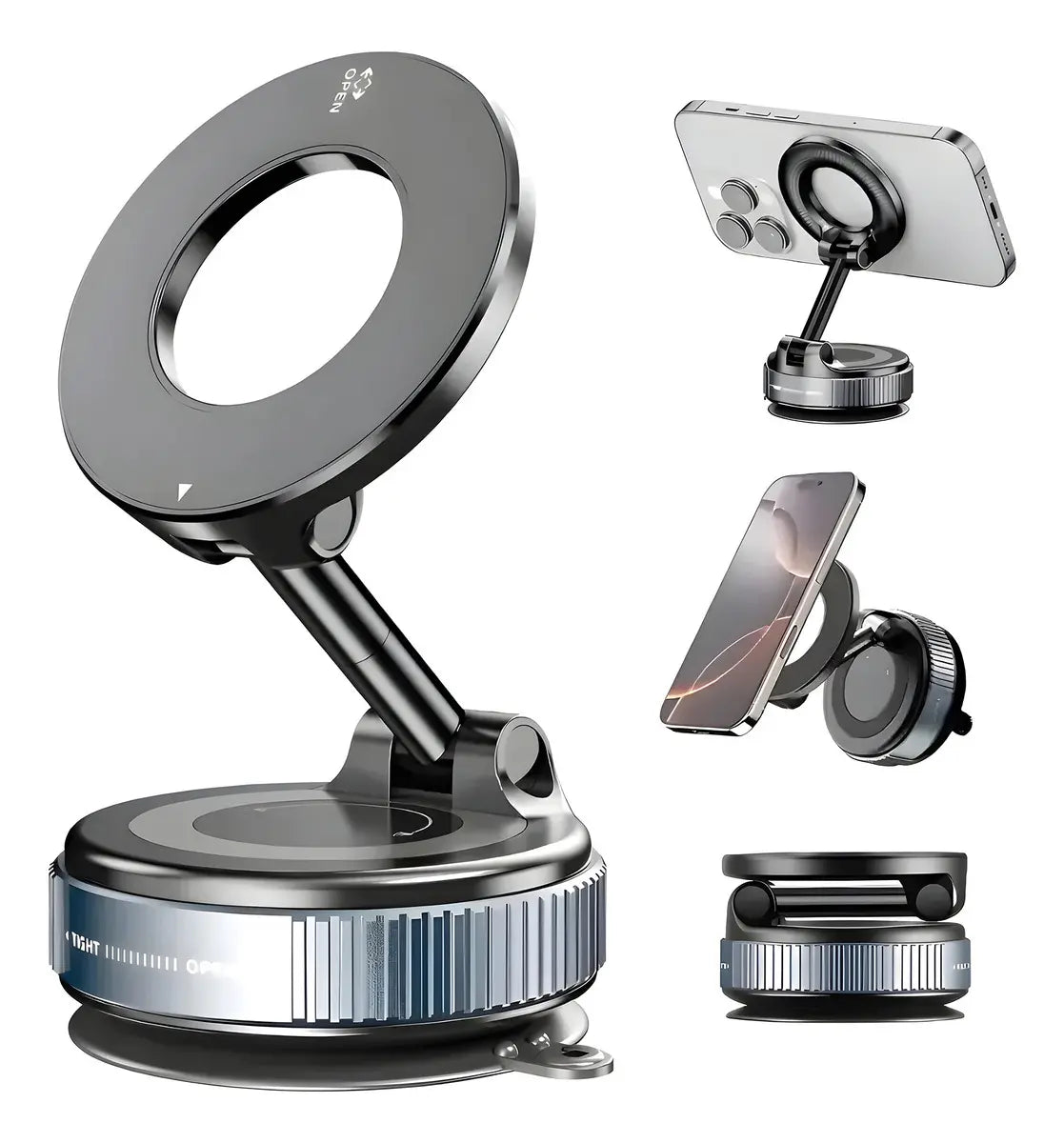 Soporte Magnético 360° Celular Auto Escritorio Firme Premium