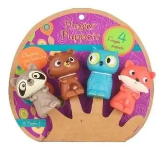 Titeres De Dedo X 4 Animalitos Marioneta Juguete De Silicona