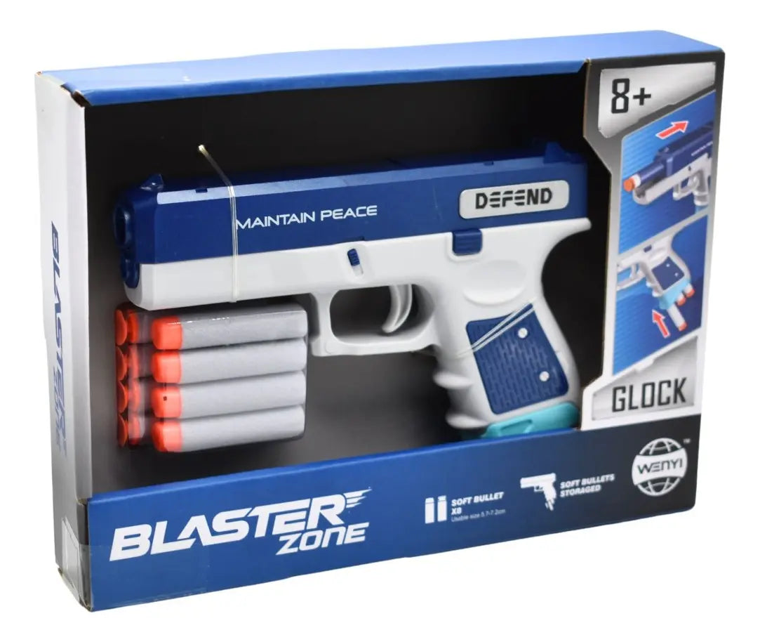 Pistola Lanza Dardos De Goma Eva X6 Balas Juguete Para Niños