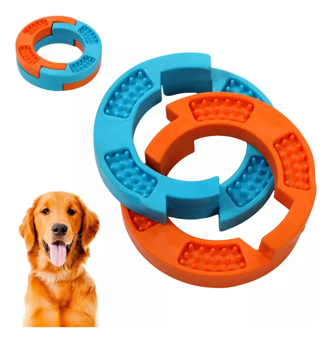 Aros Hechos En Goma Juguete Para Mascota X2 Aros
