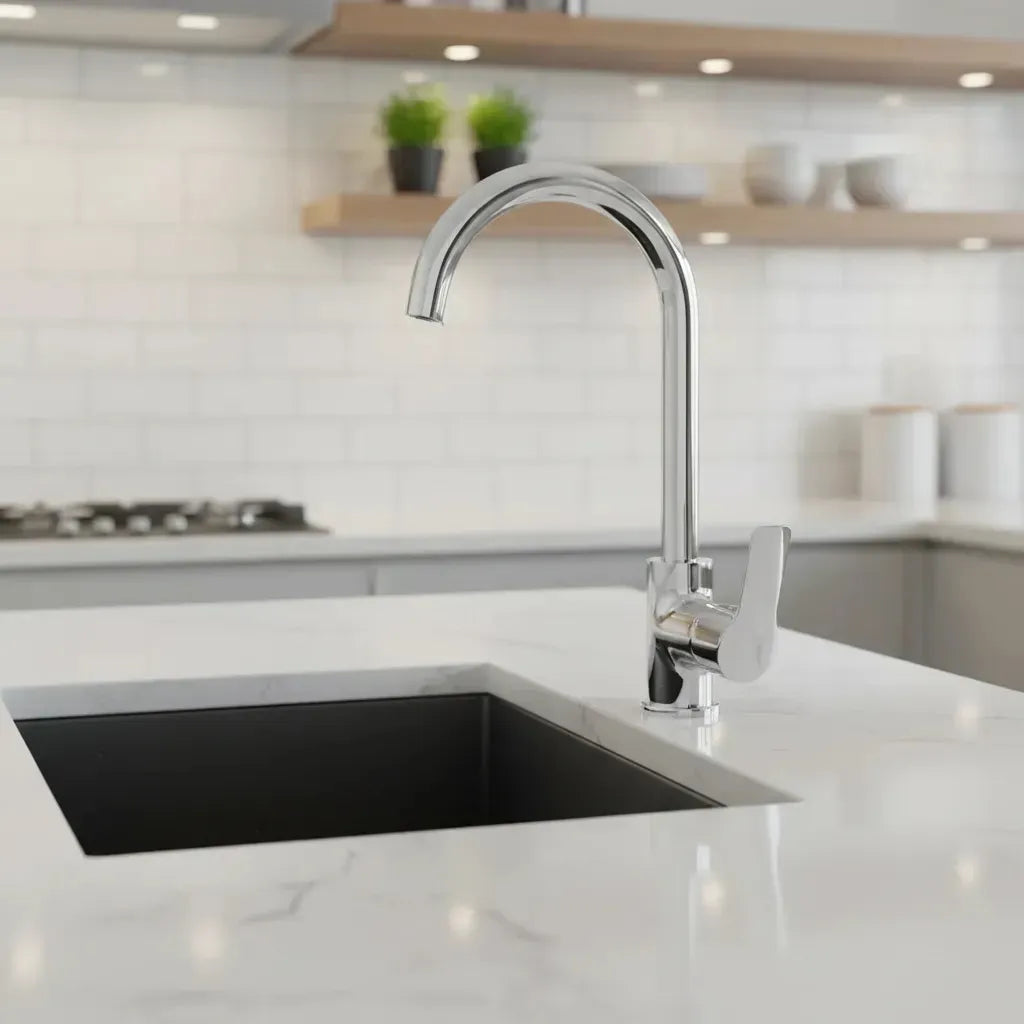 Monocomando Cocina Pico Alto Negro G-7866