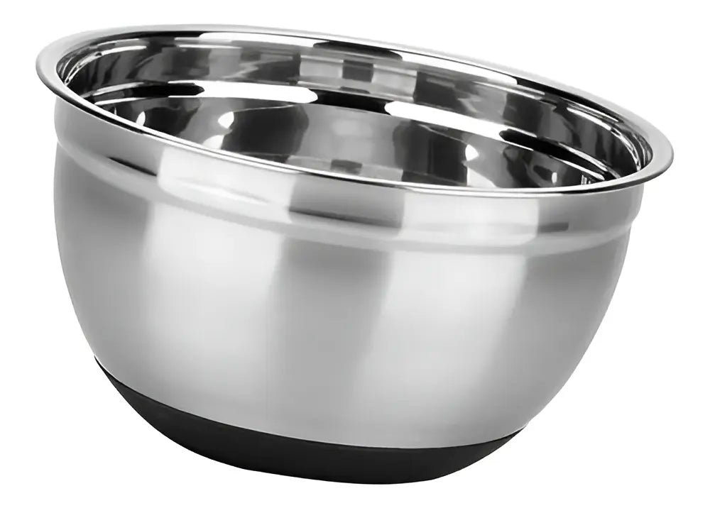 Bowl De Acero Inox. Con Base De Silicona Antideslizante 30cm