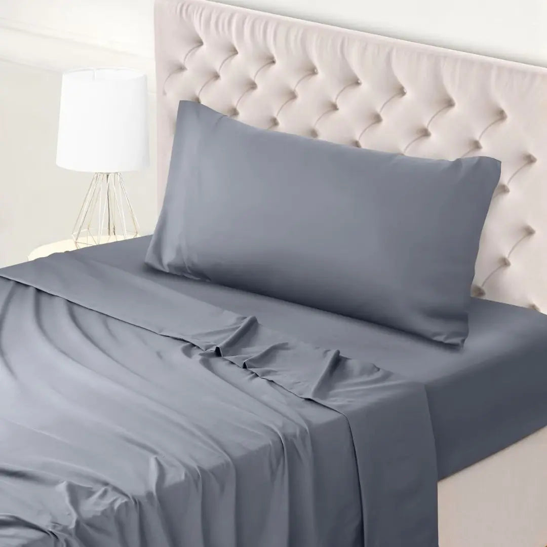 Juego Sábanas Lisas 1 Plaza Varios Colores Cama Hogar Casa