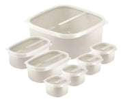 Contenedor Recipiente Hermérico X7 Tramontina Blanco Beige