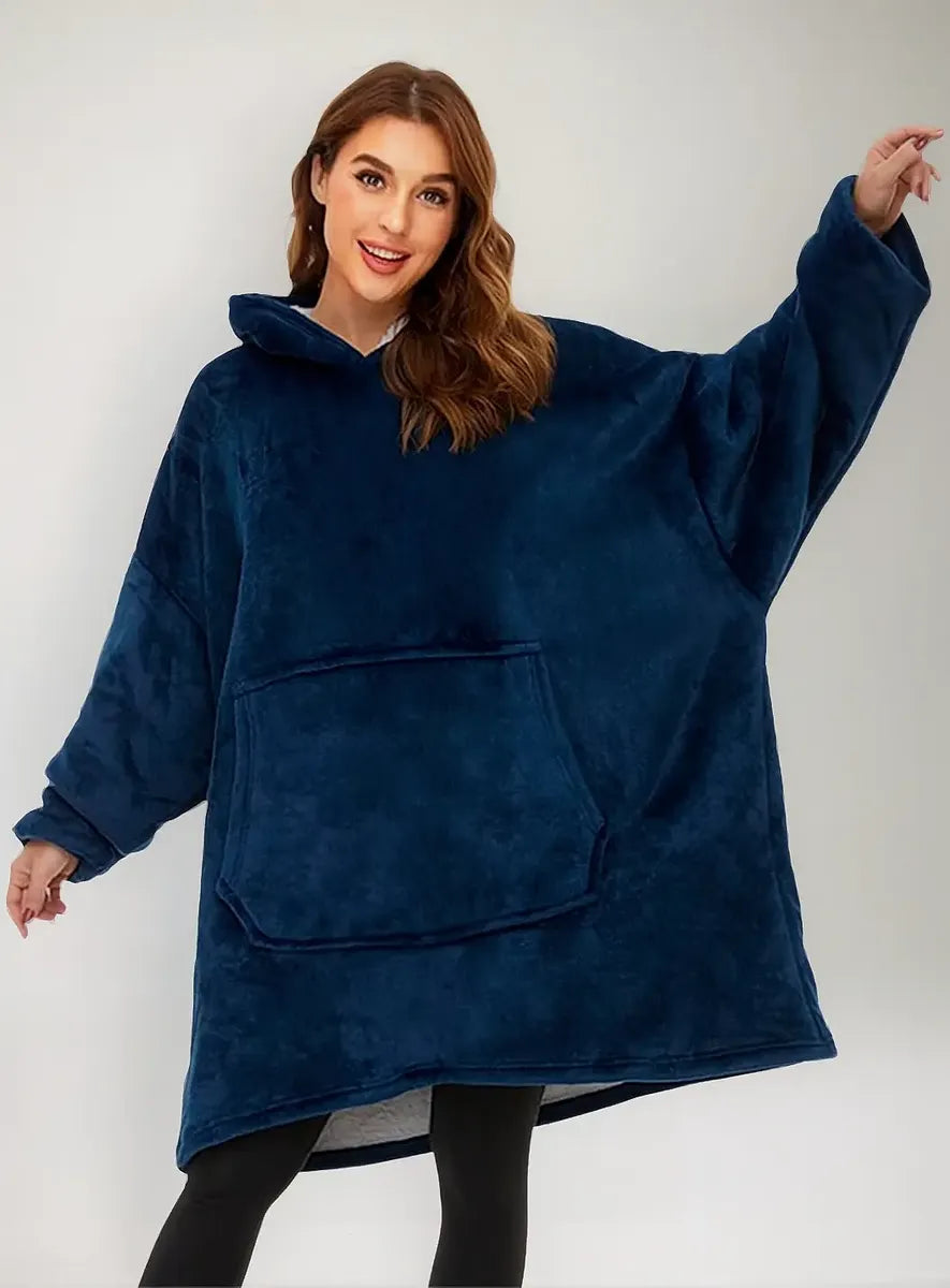 Buzo poncho polar con corderito unisex