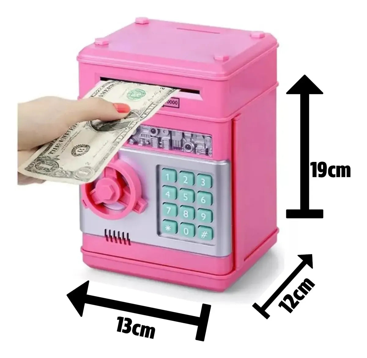 Alcancia caja fuerte automática 19x13cm