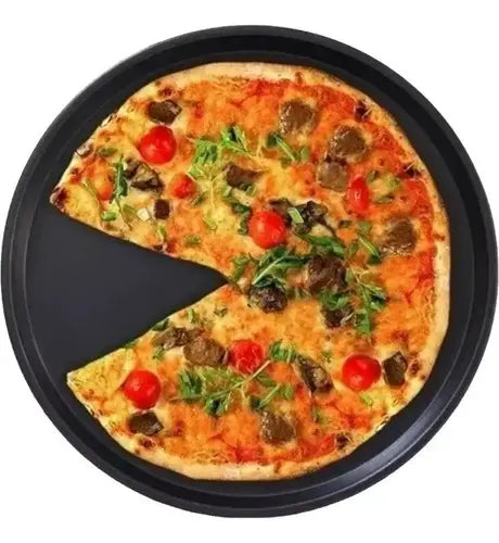 Bandeja De Pizza Redonda De Acero Antiadherente De 36 Cm
