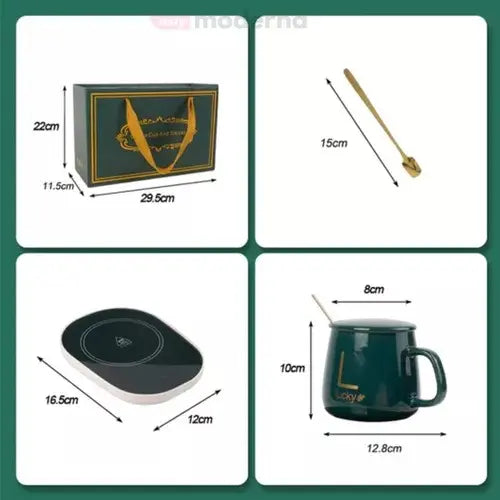 Taza Cerámica Con Calentador Inteligente Líquidos Usb