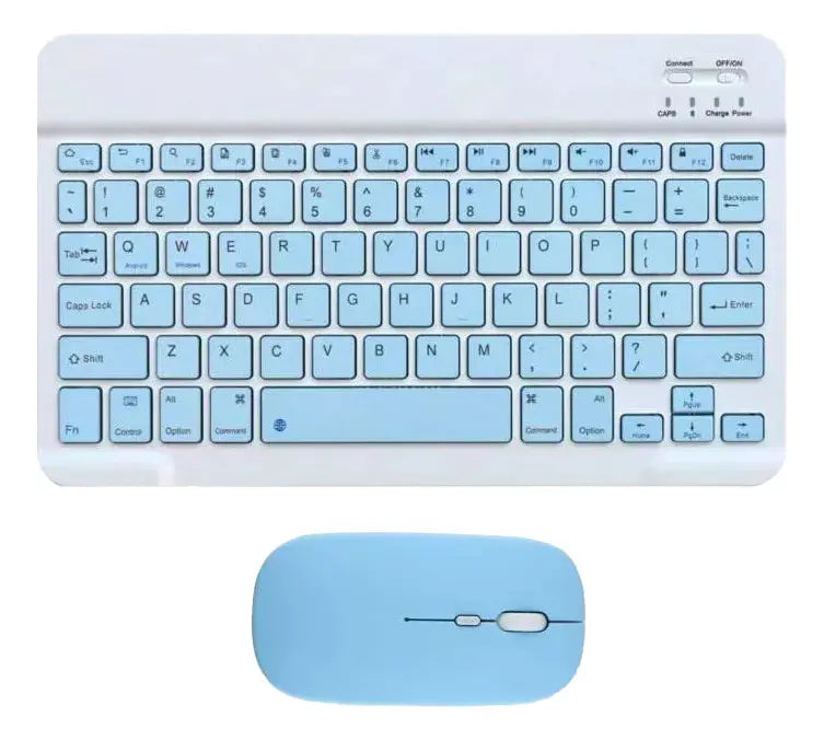 Kit Teclado Inalámbrico Con Mouse Bluetooth Y Carga Usb