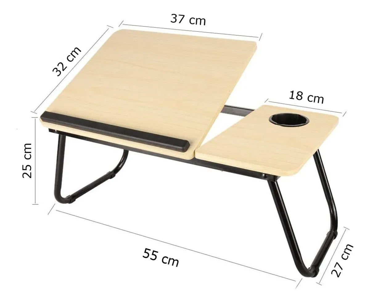 Mesa De Cama Reclinable Para Laptop Plegable Con Posa Vaso