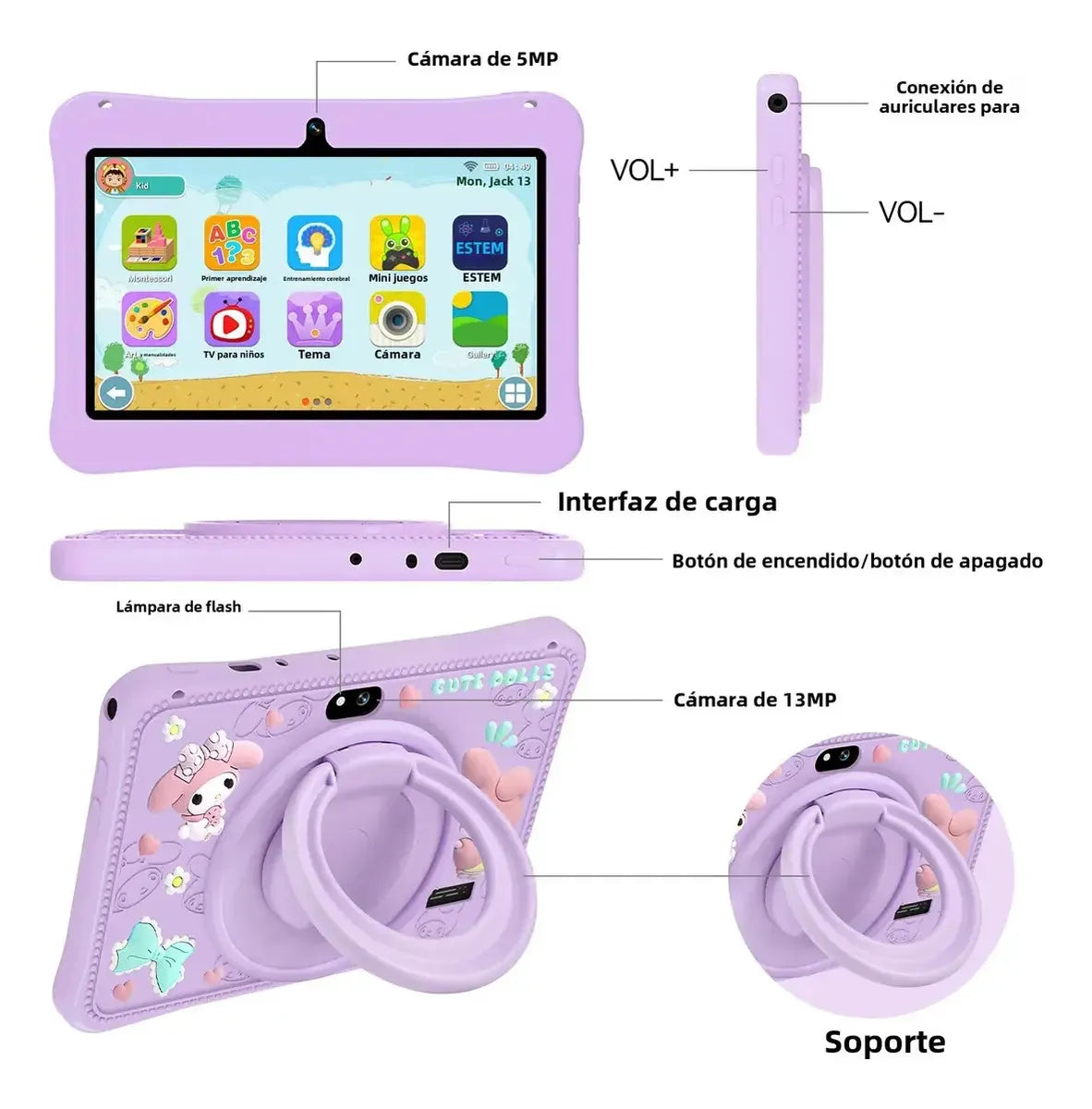 Tablet Para Niños F06 7 Pulgadas 2g+32g Memoria