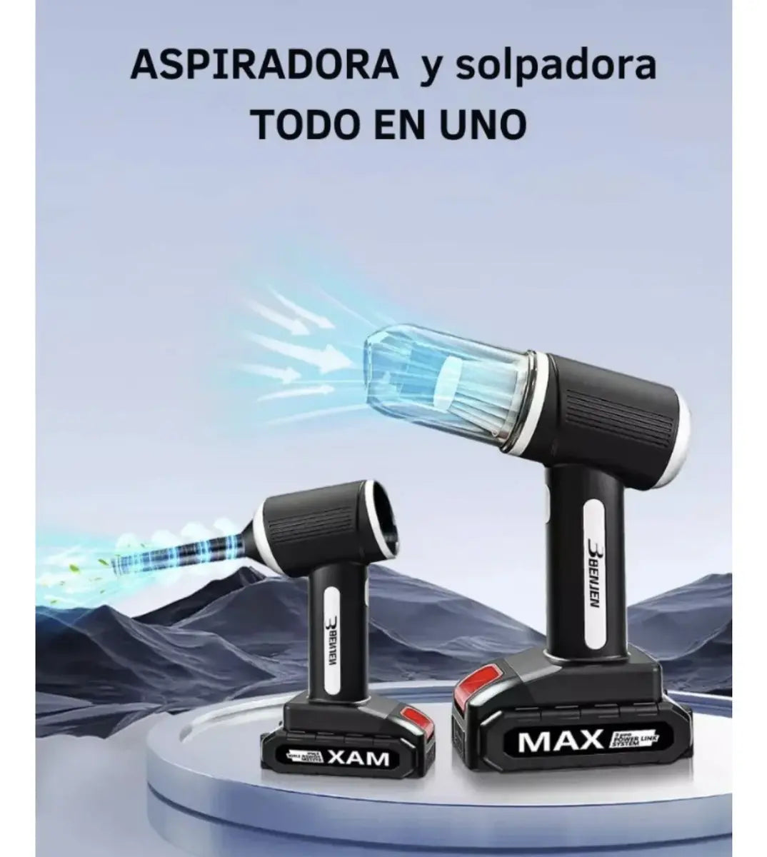Aspiradora Inalámbrica Goldtech De Auto Color Negro