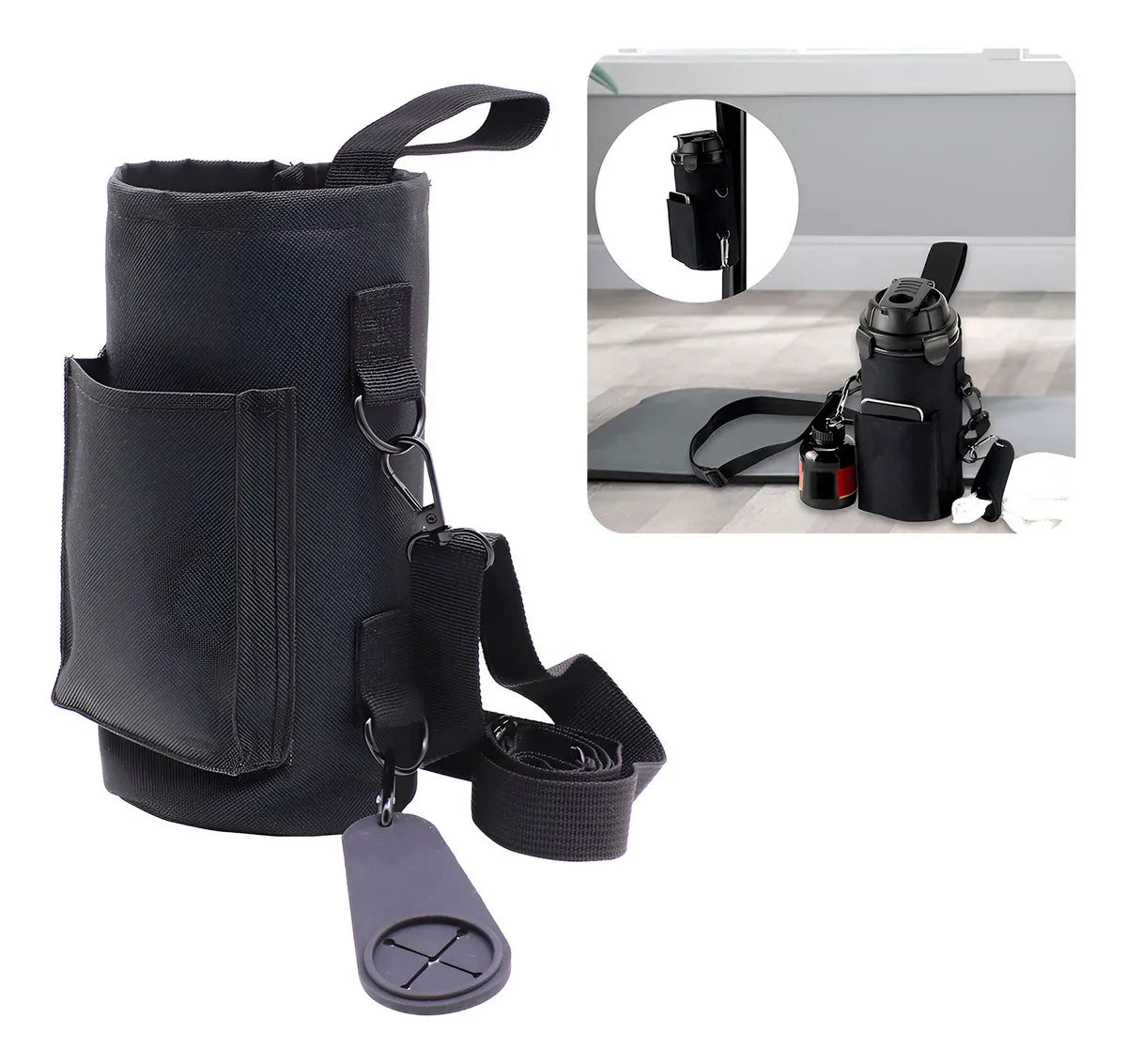 Bolso De Gimnasio Soporte Magnético P/ Botella Morral Correa