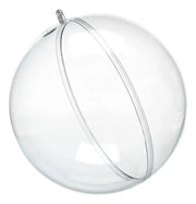 10 Bolas De 9cm Chirimbolo Navideña Transparente Rellenable