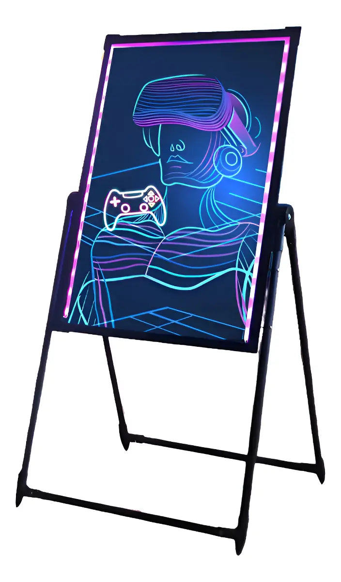 Tablero Con Soporte Pizarra Led Rgb 220v + Control Remoto Ne