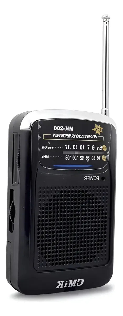 Radio De Mano Vertical Mk-200 Am/fm Color Negro