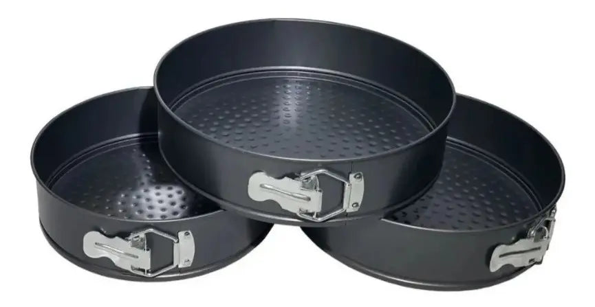 Set 3 Torteras Desmontable Antiadherente Con Broche Lateral