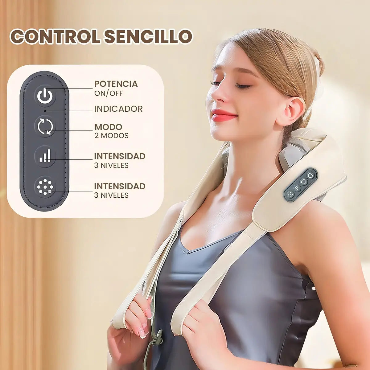 Masajeador Cuello Espalda Cervical Hombros Eléctrico Portáti