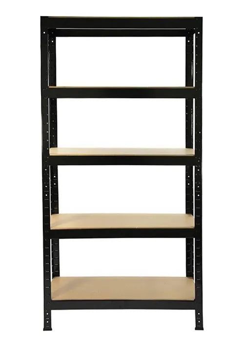 Estantería Metálica Negro Estantes De Mdf 90x40x180