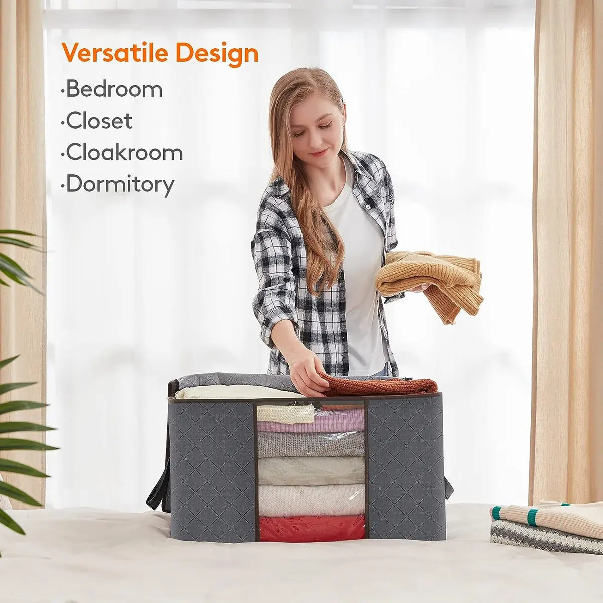 Caja Organizadora Almacenaje Plegable Fpa6040 60x40x35-gris