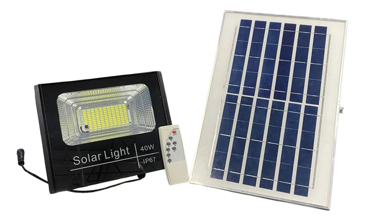 Foco Exterior C/panel Solar Us40w -