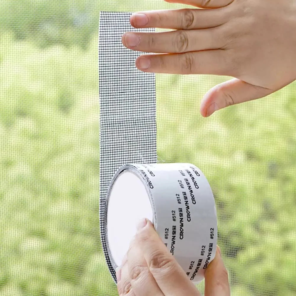 Cinta Adhesiva De Fibra De Reparar Tejido Mosquitero