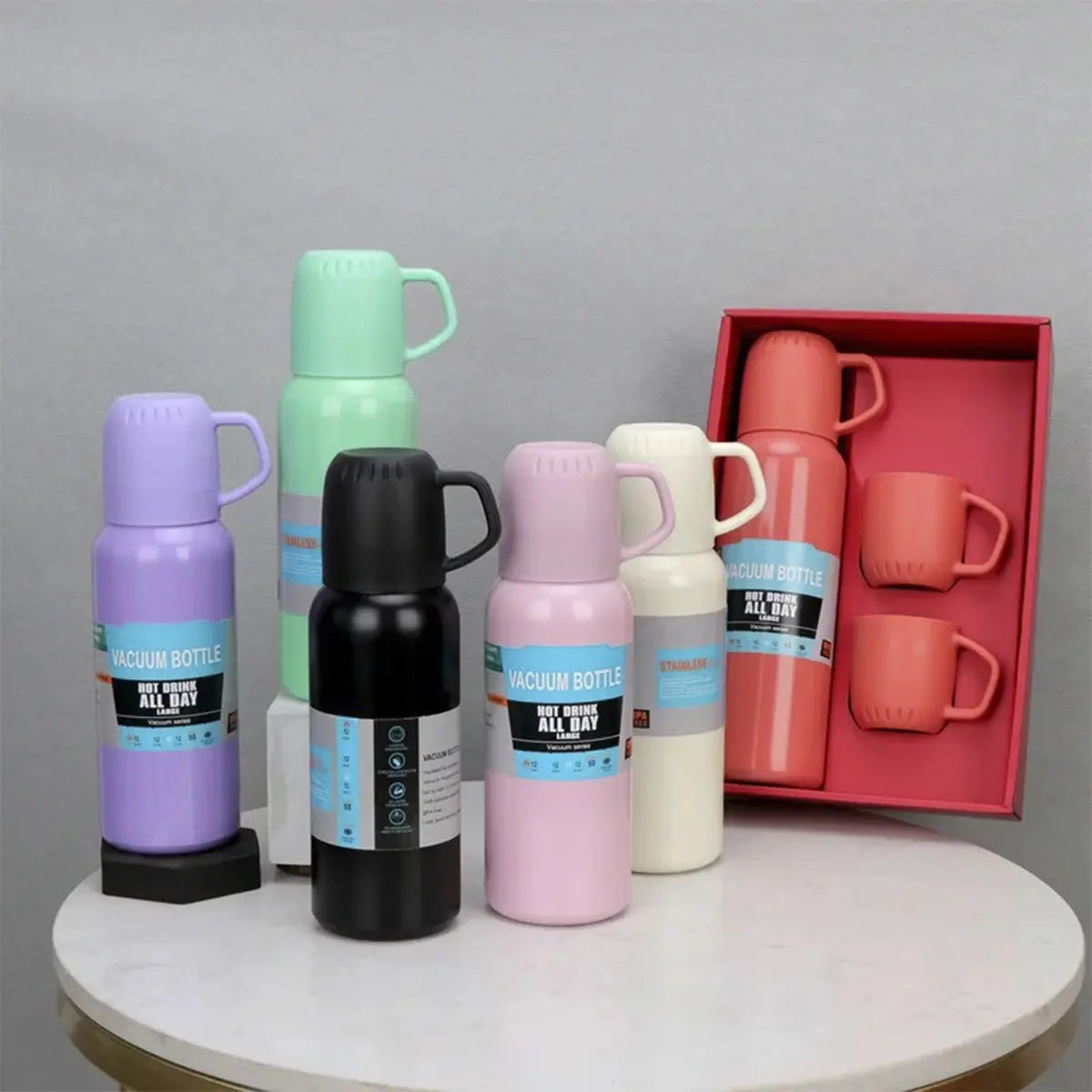Termo Acero Inoxidable 500ml 3 Tazas Café Frío/caliente