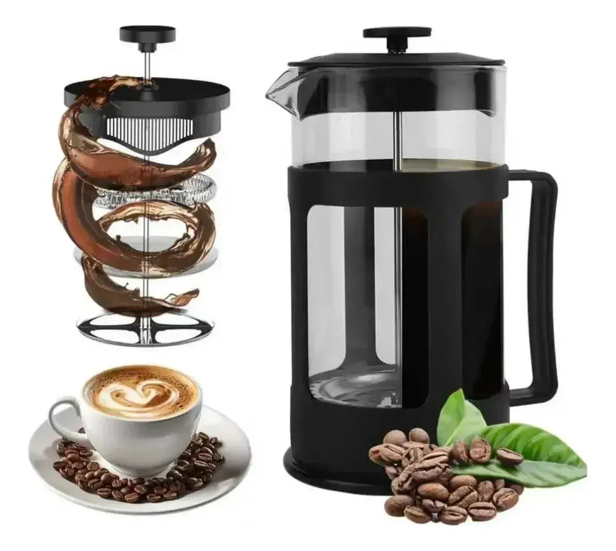 Cafetera Prensa Francesa De Vidrio Templado 1l