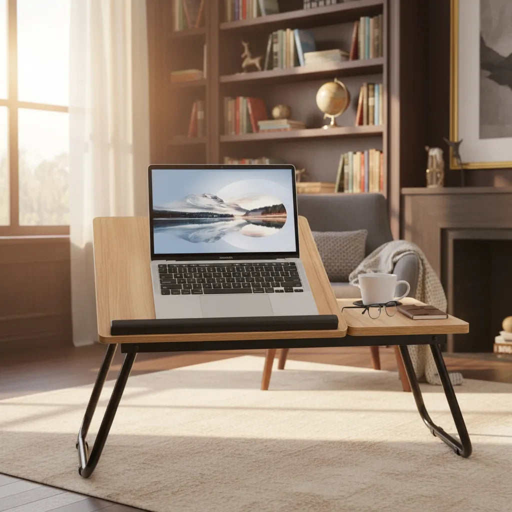 Mesa De Cama Reclinable Para Laptop Plegable Con Posa Vaso